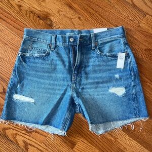 Old Navy High Rise Slouchy Straight Jean Shorts